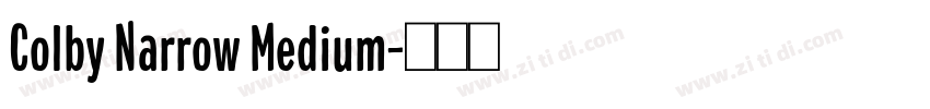 Colby Narrow Medium字体转换